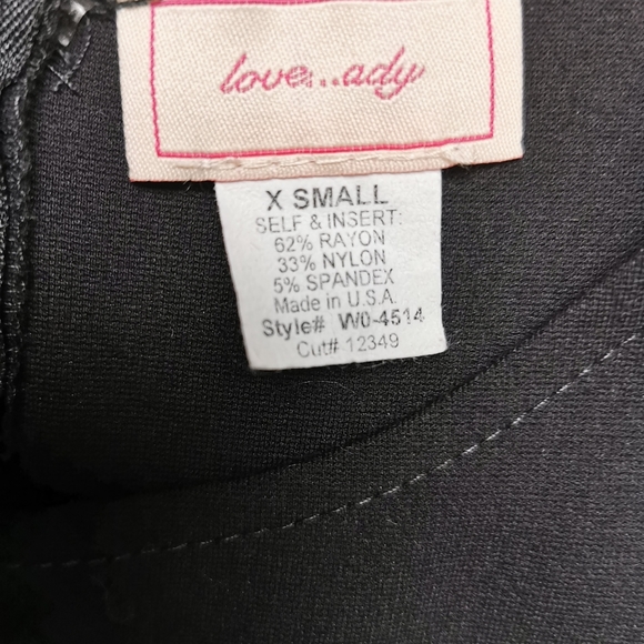 SIZE XS LOVE...ADY, Fit & Flare Black & White Party Dress EUC - Picture 8 of 9